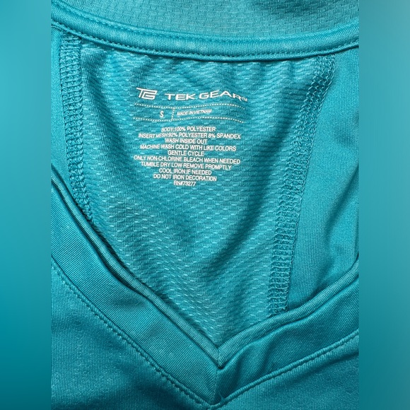 Tek Gear Teal Blue Shirt Women Size Small Athletic Work Out Shirt - Picture 6 of 7